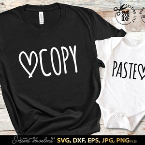 Pai e filho combinando camisas SVG | Copiar e colar camisas SVG | Papai e eu combinando SVG | Pai e filho recém-nascido traje Svg | Png | Dxf