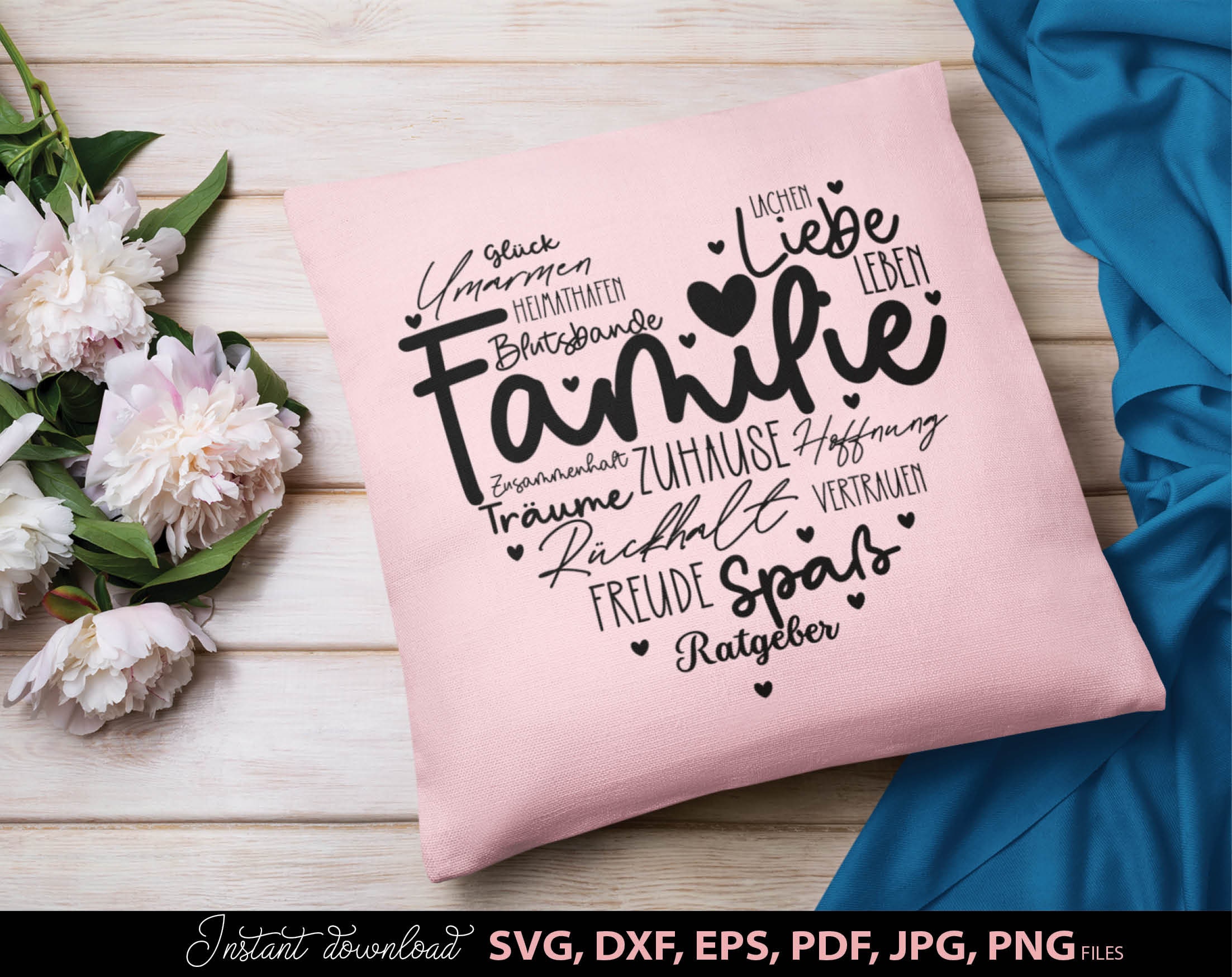 Family Heart Plot File Svg Dxf Jpg Pdf Eps Familie Herz - Etsy