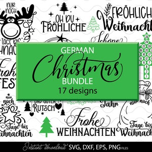 Frohe Weihnachten Plotterdatei SVG, PNG, DXF, Eps Weihnachten Plotterdatei SVG Deutsche Weihnacht