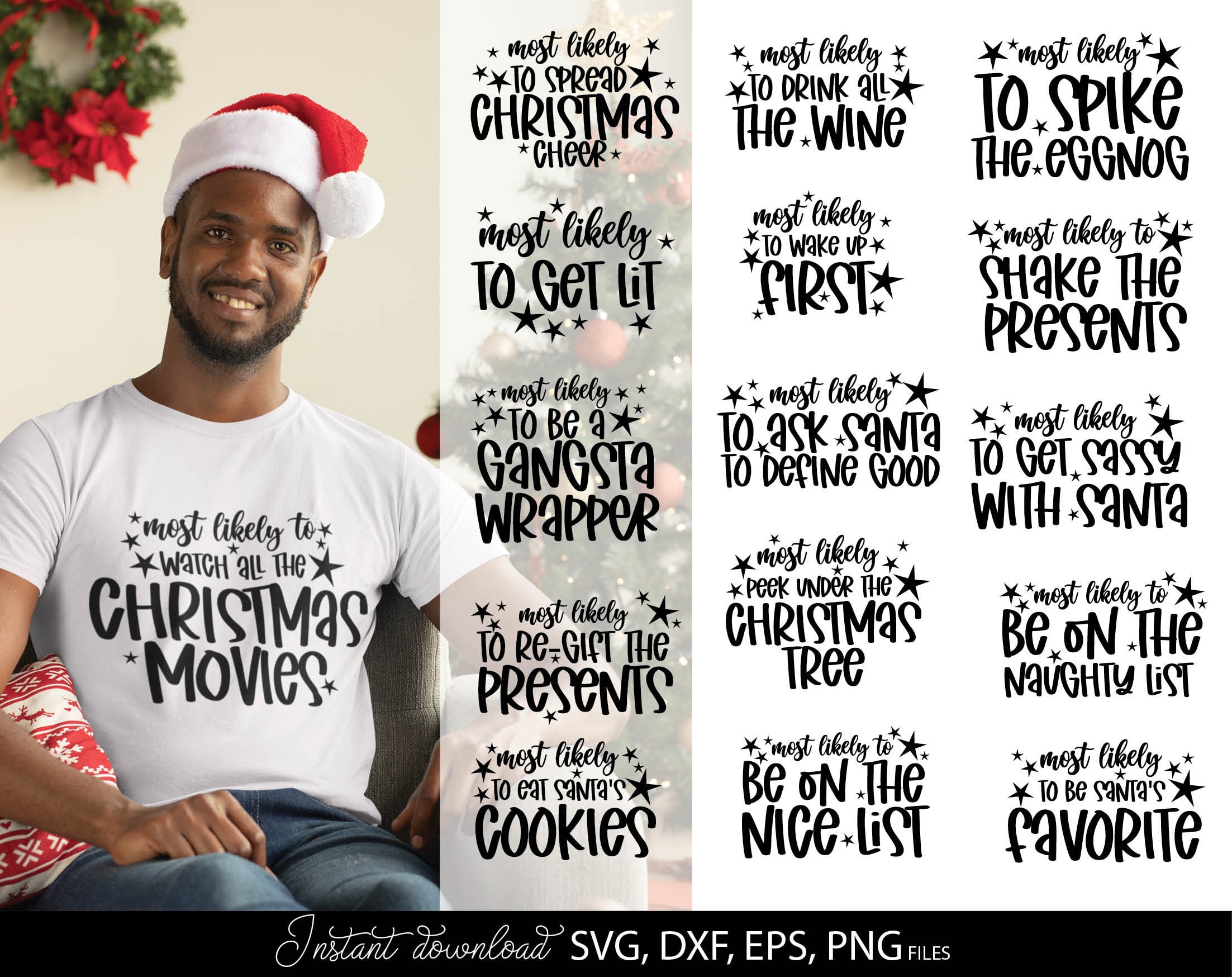 Most Likely to Christmas SVG Bundle Family Christmas SVG  Etsy Singapore