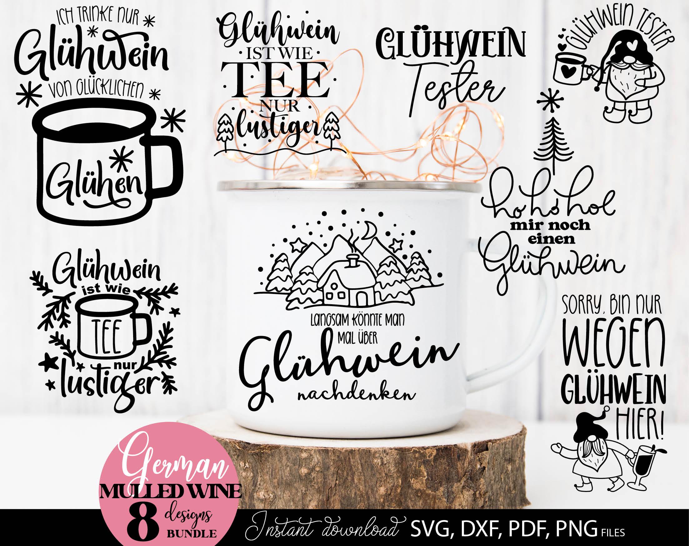 Lustige Glühwein SVG Bundle Mit Weihnachts Sprüchen Winter Wichteln Und Weihnachtsmarkt Designs Für DIY Geschenke