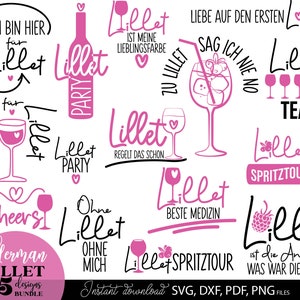 German Lillet bundle Svg Png Dxf Eps Wildberry Lillet svg Alcohol svg - Cricut Silhouette Studio German plotterdatei Laserdatei Lillet