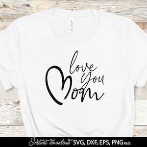 Je t'aime maman SVG | Fête des mères SVG | Mère anniversaire SVG | La vie de maman svg | Maman coeur svg | Maman amour Svg | Fichiers de découpe Cricut, Silhouette