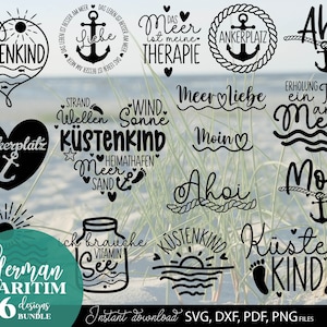 Plotterdatei Küstenkind - Seeluft - Plotterdatei Sommer - Meer - Sonne - Urlaub - Strand - Wilkommen im Norden svg png - German plotterdatei