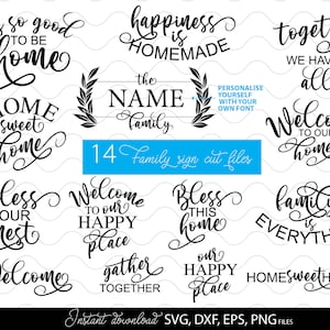 Farmhouse Sign SVG Bundle | Farmhouse Quotes SVG Bundle | Family Quote SVG Bundle | Family Sign bundle | Home Decor Cut Files For Cricut