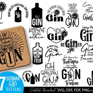 Gin Plotter File Gin Quotes | Plotting Bundle Svg | Gin Svg Bundle | Plotter File SVG PNG | Gin Sayings Svg | Alcohol Gift Drink | Cut files