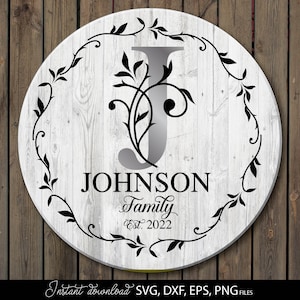 Familie Zeichen svg Familie svg-Dateien, Nachname Monogramm svg, rustikale Bauernhaus svg, Hochzeitssvg Bauernhaus-Zeichen svg, Willkommensschild svg, Blumensvg