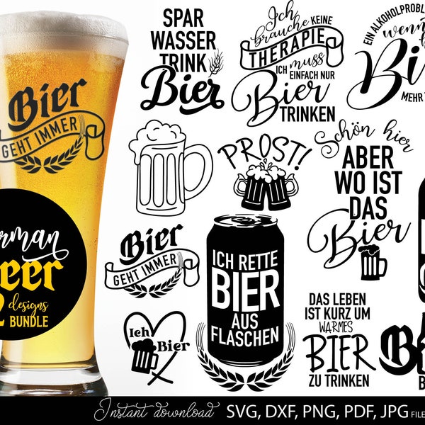 German plotter file sayings bier lover general svg png dxf, plotter file sayings bier in svg, dxf, png | bier svg bundle,  prost