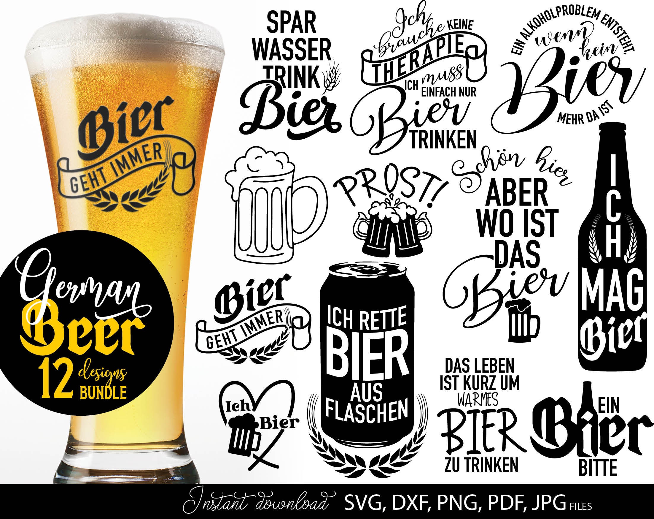 Plotterdatei Sprüche Bier Liebhaber allgemein svg png dxf Etsy.de