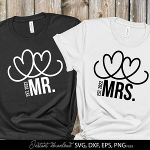 Herr und Frau SVG | Hochzeit verschüttetes Monogramm SVG | Hochzeit Willkommensschild SVG | Nachname-Zeichen-Svg | Laser Cut Dateien | Geschnitten Dateien für Cricut