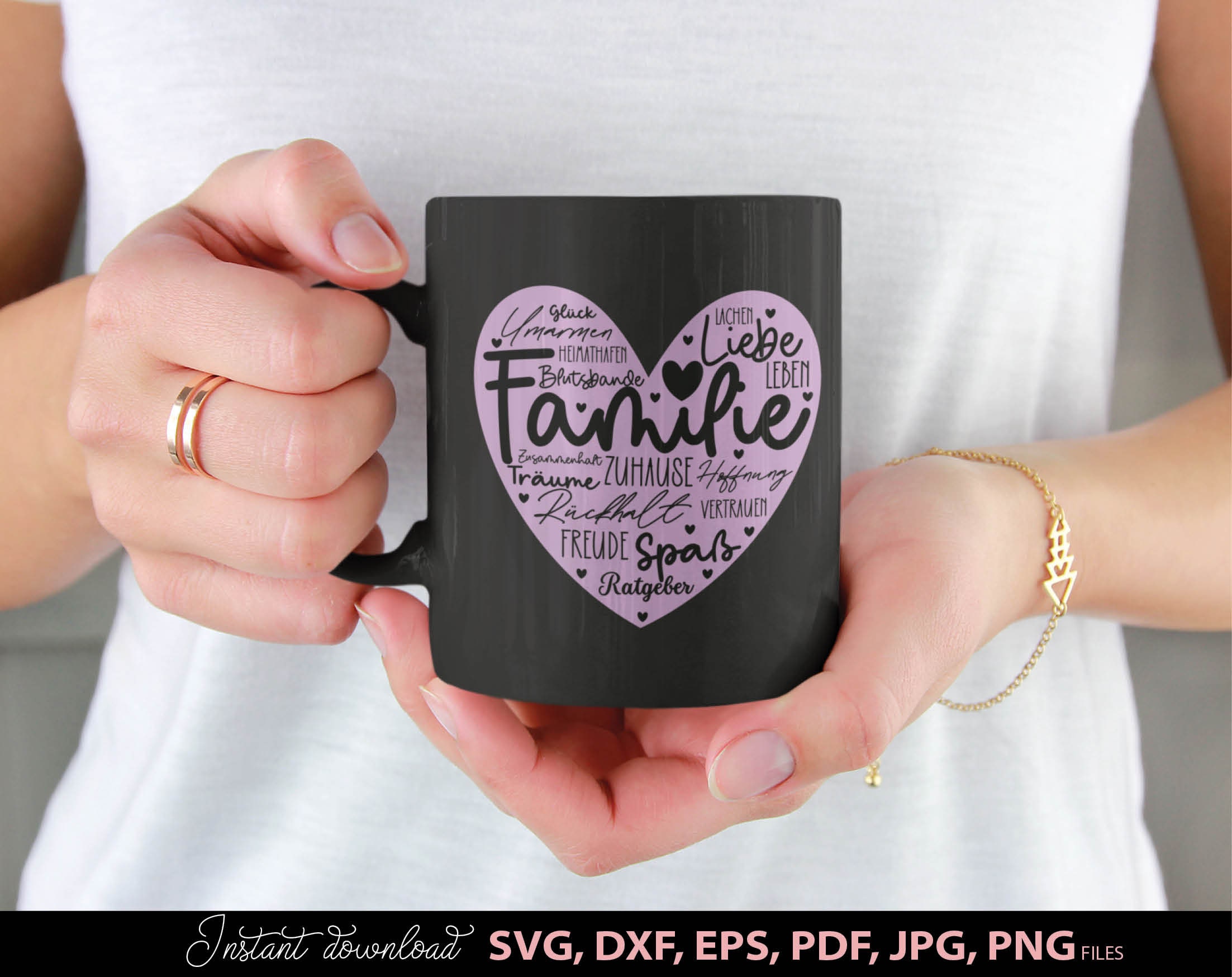 Family Heart Plot File Svg Dxf Jpg Pdf Eps Familie Herz - Etsy