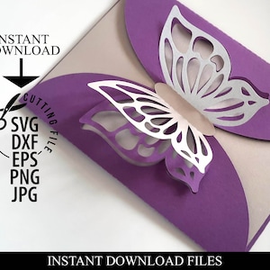 3D Karte SVG | Cut Schmetterling Karte SVG | Pop Up Schmetterling 3D SVG | Papierschnitt-Hochzeits-Karte | Papierschnitt Geburtstagskarte svg png dxf eps Laser