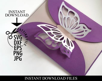 Carte 3D SVG | Carte papillon découpée SVG | Papillon pop-up SVG 3D | Carte de mariage découpée dans du papier svg | Carte d'anniversaire Papercut svg png dxf eps Laser