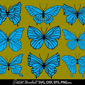 Pacote de borboletas em camadas Svg Png Borboleta Svg Png Silhueta de borboleta Borboleta monarca Arquivo de clipart de borboleta para cricut Svg