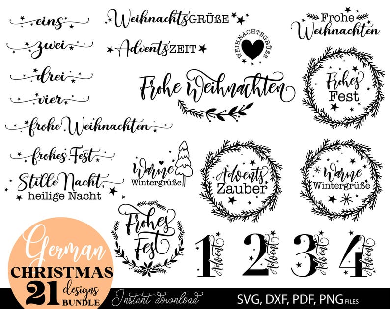 Elegante Gestaltung von Kerzen mit weihnachtlichen Schriftzügen wie „Stille Nacht, heilige Nacht“ und Adventszahlen. Diese Designs lassen sich wunderbar auf Kerzen anbringen und schaffen eine festliche Stimmung im Wohnzimmer. Mit stilvollen Elementen wie Sternen und Herzen verziert, eignen sie sich perfekt für den Adventskranz oder für dekorative Weihnachtskerzen. Ein Highlight für gemütliche Abende in der Weihnachtszeit und ein kreativer Hingucker in jedem Raum.
