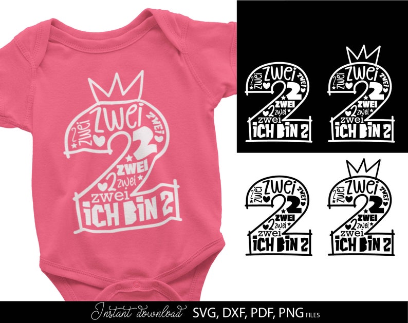Verspieltes SVG Geburtstagsdesign mit Zahl 2 und Schriftzug Ich bin 2 kombiniert mit kreativer Typografie, Sternen, Herzen und dekorativen Elementen. Modernes Layout mit kindgerechtem Stil eignet sich perfekt für Kleinkinder Geburtstag. Ideal für DIY Projekte wie T-Shirts, Bodys, Partydekoration oder personalisierte Geschenke zum zweiten Geburtstag. Hochwertiges Plotter Motiv für kreative Designs rund um Kindergeburtstag und besondere Erinnerungsmomente.