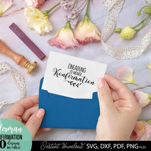 Konfirmation SVG Bundle mit christlichen Symbolen wie Taube, Kreuz, Herz und inspirierenden Sprüchen wie „Einladung zur Konfirmation“, „Herzlichen Glückwunsch“ und „Alles Liebe“. Stilvolle und moderne Designs ideal für Karten, Einladungen, Deko oder personalisierte Geschenke. Perfekt geeignet für DIY Projekte rund um Kirche, Glauben und besondere religiöse Anlässe wie Konfirmation.