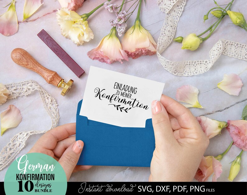 Konfirmation SVG Bundle mit christlichen Symbolen wie Taube, Kreuz, Herz und inspirierenden Sprüchen wie „Einladung zur Konfirmation“, „Herzlichen Glückwunsch“ und „Alles Liebe“. Stilvolle und moderne Designs ideal für Karten, Einladungen, Deko oder personalisierte Geschenke. Perfekt geeignet für DIY Projekte rund um Kirche, Glauben und besondere religiöse Anlässe wie Konfirmation.