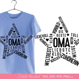 Plotterdatei Oma Großmutter, Oma svg png, Deutsche Sprüche Svg Familie Svg, Laserdatei Oma, Geschenk Oma, Muttertag Oma, Cricut Silhouette