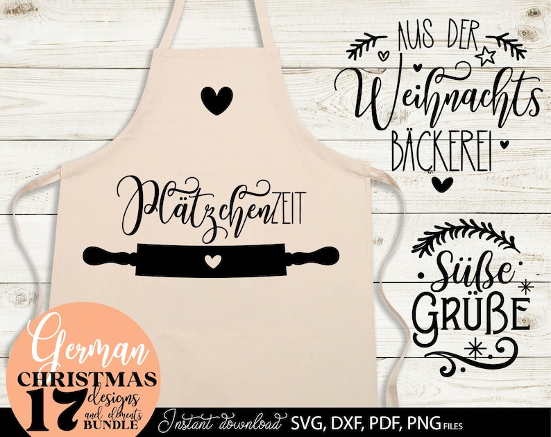 Großes Weihnachts SVG Bundle mit stilisierten Backmotiven, festlichen Sprüchen und modernen Weihnachtsbäckerei Designs in eleganter handgeschriebener Typografie. Enthalten sind kreative deutsche Texte wie „Glas voll Glück und Kalorien“, „Aus der Weihnachts Bäckerei“, „Plätzchenzeit“, „Süße Grüße“ und „Weihnachts Kalorien zählen nicht“. Die winterlichen Designs mit Keksen, Backrollen, Sternen und Weihnachtsbäumen eignen sich für personalisierte Geschenkgläser, Backmischungen, Keksdosen, Küchen.