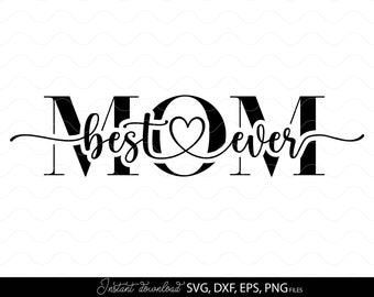 mom split name frame, mom monogram svg, Mother's Day SVG, mum svg, mom cut file, mom outline, mom png, cricut silhouette svg cut file