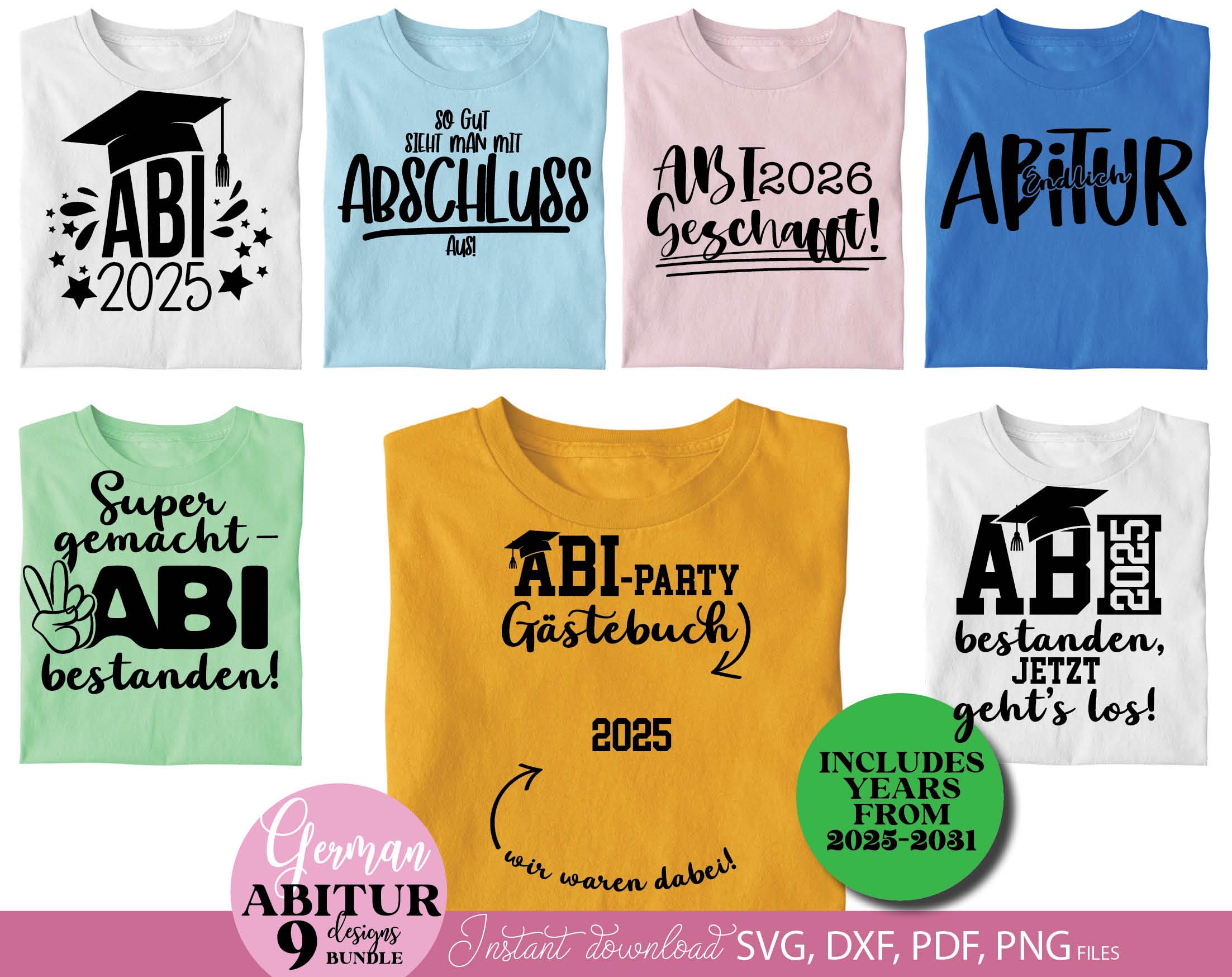 Abitur 2025 SVG Bundle: German Graduation Cut Files (commercial Use) - Etsy