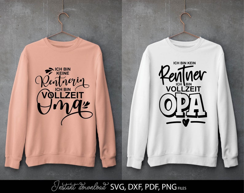 Kreatives Rentner SVG Bundle mit deutschen Sprüchen rund um Ruhestand, Rente und humorvolle Lebensweisheiten. Enthält moderne Typografie Designs wie „Ich bin im Ruhestand“, „Vollzeit Opa“, „Alt genug für die Rente“ sowie dekorative Schriftzüge für Männer und Frauen. Ideal für DIY Projekte wie T-Shirts, Tassen, Geschenke zum Renteneintritt oder personalisierte Dekoration. Perfekt geeignet für Plotterarbeiten mit stilvollen und lustigen Designs für den neuen Lebensabschnitt.