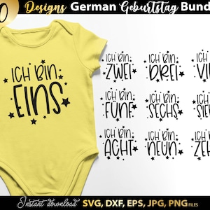 Duitse Baby Geburtstagskind plotterbestand SVG-bundel | Liebling babyhart SVG | Die beste baby-SVG | Cricut Plotting Bundle Svg downloaden