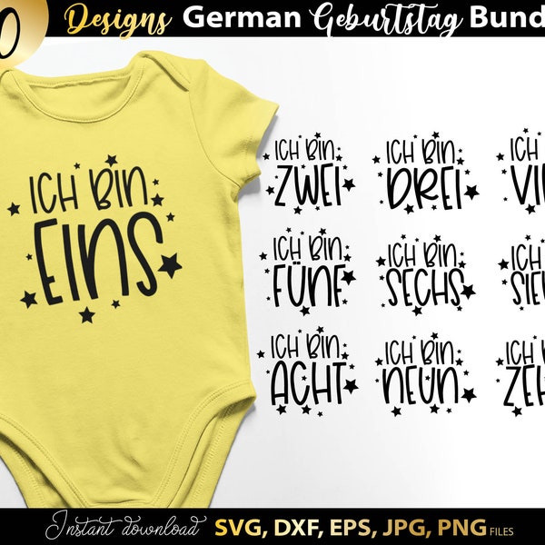 German Baby Geburtstagskind Plotter File SVG Bundle | Liebling Baby Heart SVG | Die Beste Baby SVG | Cricut Download Plotting Bundle Svg