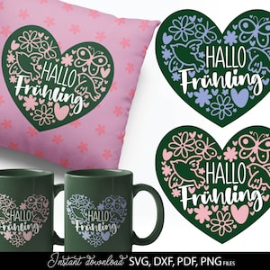 Plotterdatei frühling Plotterdatei Ostern Plotter File Spring SVG Plotterdatei Blume Hello Frühling Svg Bundle German Plotterdatei