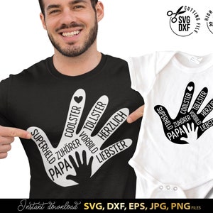 German Papa Plotter File SVG | Liebling Papa Heart SVG | Die Beste Papa SVG | Download Plotting Bundle | Papa Spruch Svg | Vater und Sohn
