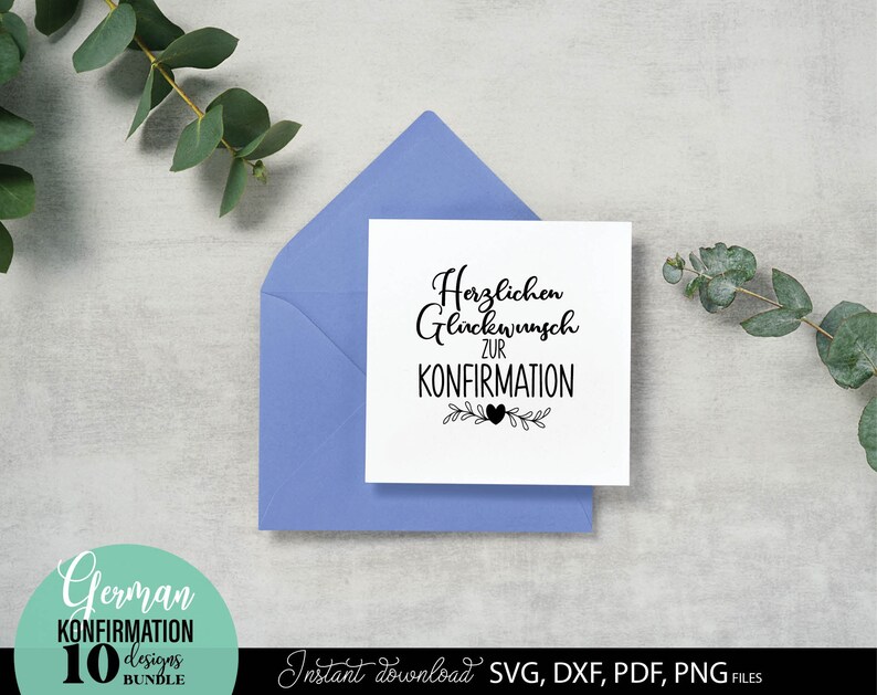 Konfirmation SVG Bundle mit christlichen Motiven wie Kreuz, Taube, Fischsymbol und Sprüchen wie „Einladung zur Konfirmation“, „Gottes Segen“ und „Herzlichen Glückwunsch“. Elegante und spirituelle Designs ideal für Karten, Einladungen oder Geschenke zur Konfirmation. Perfekt geeignet für DIY Projekte wie Drucke, Deko oder personalisierte Erinnerungsstücke für diesen besonderen religiösen Anlass.