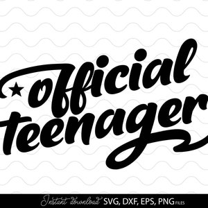 Official Teenager Glitter SVG: 13th Birthday Shirt Design (Digital Files)