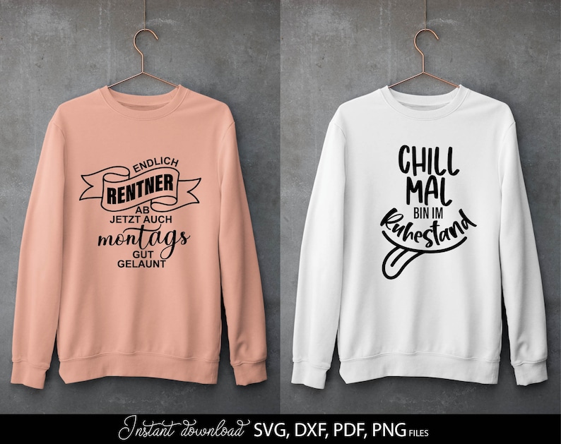 Humorvolles SVG Bundle mit Rentner Sprüchen und kreativen Typografie Designs rund um Ruhestand, Rente und Lebensfreude. Enthält verschiedene Schriftzüge mit lustigen Aussagen, dekorativen Elementen wie Palmen, Sonnen, Werkzeugen und verspielten Fonts. Perfekt geeignet für DIY Projekte wie T-Shirts, Tassen, Geschenke oder personalisierte Dekoration zum Renteneintritt. Ideal als Plotter Datei für kreative Designs mit Humor und Motivation für den neuen Lebensabschnitt.