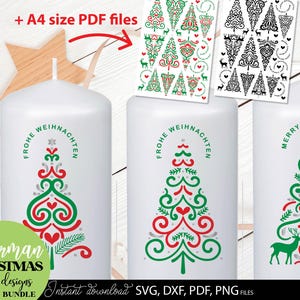 Winterlicht Adventskerzen Kerzen Tattoo Vorlage Kerzen selbst gestalten Kerzensticker Weihnachtszeit Weihnachten PDF Vorlage Weihnachtsbaum