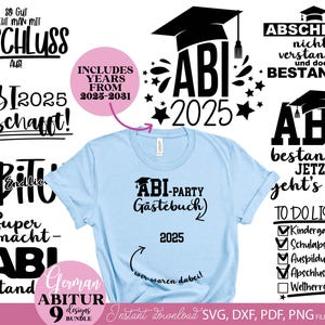 Abitur 2025, ABI 2025 Plotterdatei Bundle, Abschlussplotter, Schulkind 2025, Cricut Silhouette Studio, Schulkind 2025, Cricut Silhouette Studio