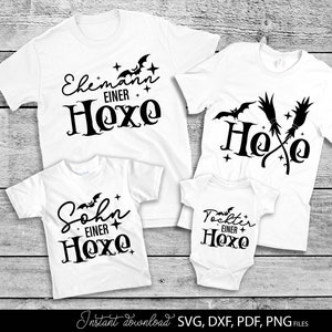 Deutsche Halloween familie Plotterdatei SVG PNG DXF Bundle Hexennacht Deutsche Plotterdatei Halloween Clipart Cricut Silhouette Plotting Bundle