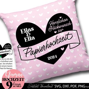 Split Herze design for Hölzerne, Hochzeit, Rosenhochzei, Porzellanhochzeit, Silberhochzei, Perlenhochzeit, Rubinhochzeit, Goldene Hochzeit,Diamanten Hochzeit. SVG DXF PDF PNG files included. Compatible with Cricut, Silhouette, Glowforge and other.