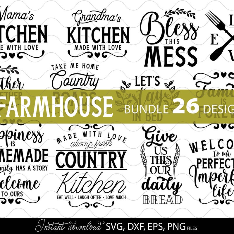 Farmhouse Kitchen Svg - Etsy