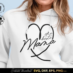 German Mama Plotter File SVG | Liebling Heart SVG | Die Beste Mama SVG | Cricut Silhouette Download Plotting Bundle | Alles Liebe Muttertag