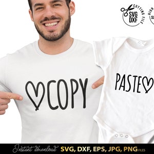 Father And New Born Son Matching Outfit File - Copy And Paste.
Compatible with popular Cricut, Silhouette and Glowforge machines.