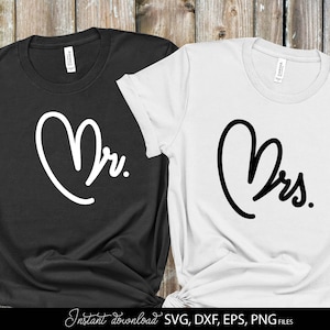 Mr and Mrs SVG: Wedding Sign Cut Files for Cricut (Digital Download)