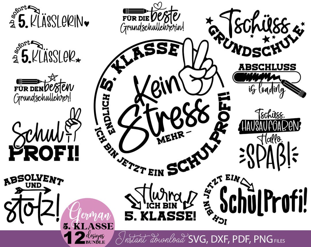 German Graduation SVG PNG: Grundschule Clipart (commercial Use, Digital ...