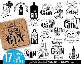 Gin Plotter File Gin Quotes Plotting Bundle Svg, Gin Svg Bundle, Plotter File SVG PNG, Gin Sayings Svg, Alcohol Gift Drink Cut files