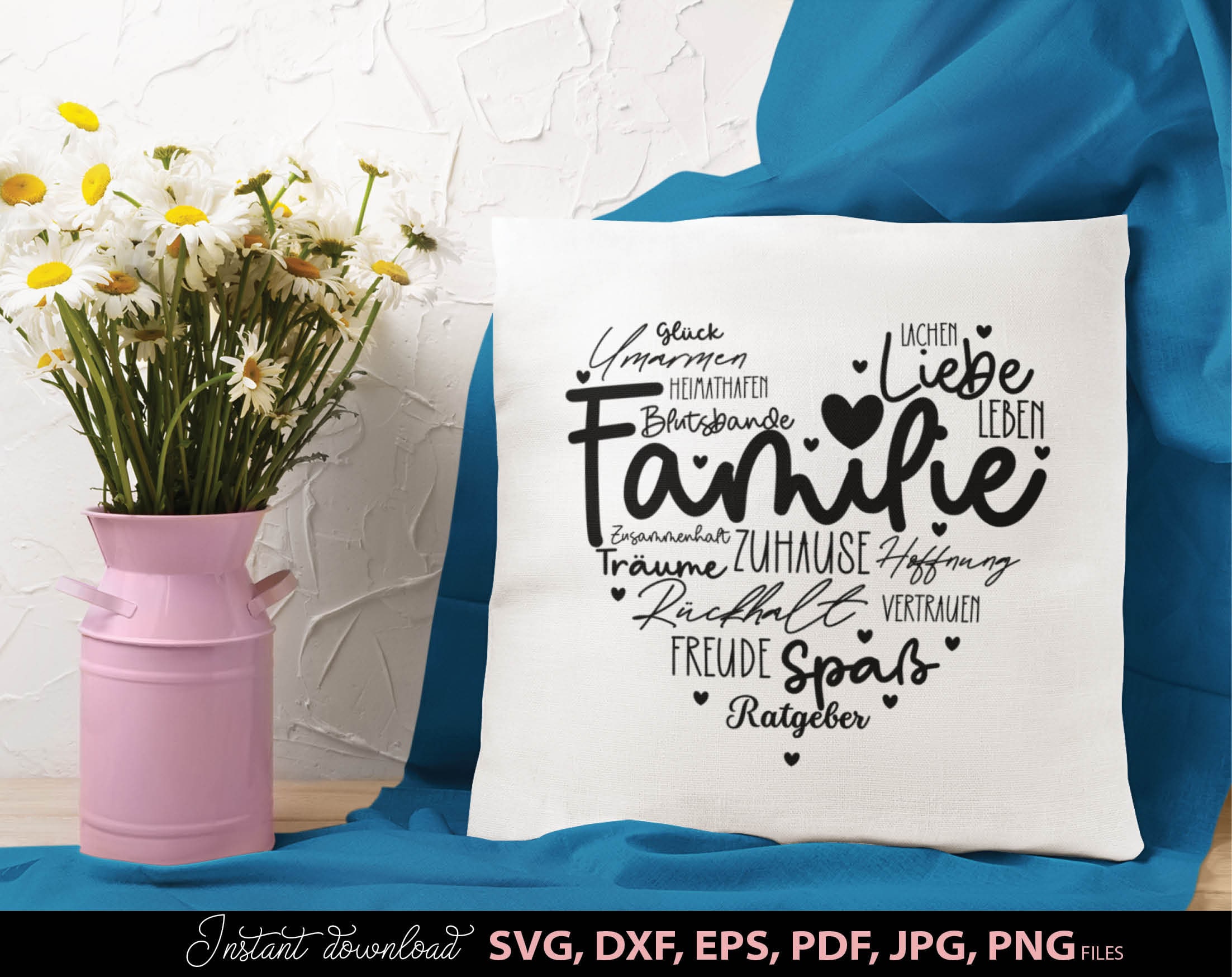 Family Heart Plot File Svg Dxf Jpg Pdf Eps Familie Herz - Etsy