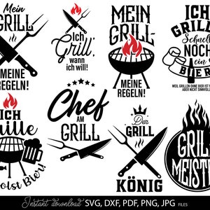 Deutscher Papier Plotterdatei SVG | Deutscher Grillmeister SVG | Die Beste Papa SVG | Cricut Download Plottern Bundle | Deutsch Vatertag Zitat svg