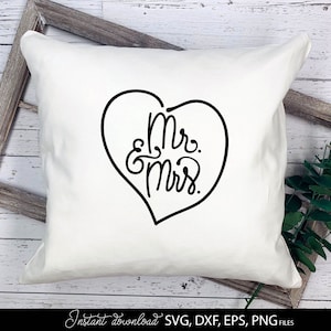 Herr und Frau SVG | Mr und Mrs Sign SVG | Herr und Frau Monogramm SVG | Hochzeit svg | Gerade verheiratet svg | Engagiert svg | Ehe svg | Paar-Shirt