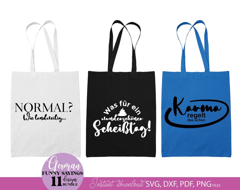 Humorvolles SVG Bundle mit deutschen lustigen Sprüchen und kreativen Typografie Designs für Alltag und gute Laune. Enthält witzige Aussagen wie „Ich bin nicht faul“, „Morgens erst Kaffee“, „Karma regelt das schon“ sowie moderne Schriftzüge mit verspielten Elementen. Perfekt geeignet für DIY Projekte wie Tassen, T-Shirts, Geschenke oder personalisierte Dekoration. Ideal für Plotterarbeiten mit humorvollen, frechen und unterhaltsamen Designs.