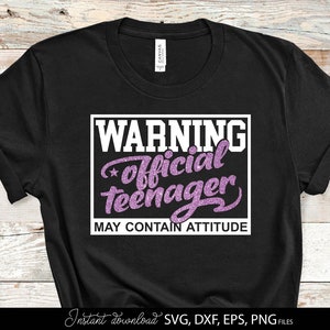 offizielle Teenager SVG | 13. Geburtstag Mädchen Shirt SVG | Dreizehn SVG | 13. Geburtstag Jungen Shirt | Dreizehnter Geburtstag zwar | 13 te T-Shirt Png