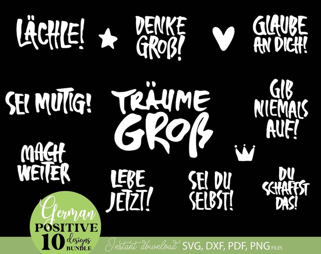 Positive Quotes Bundle – Svg, Png, Pdf, Dxf (digital Download) - Etsy ...